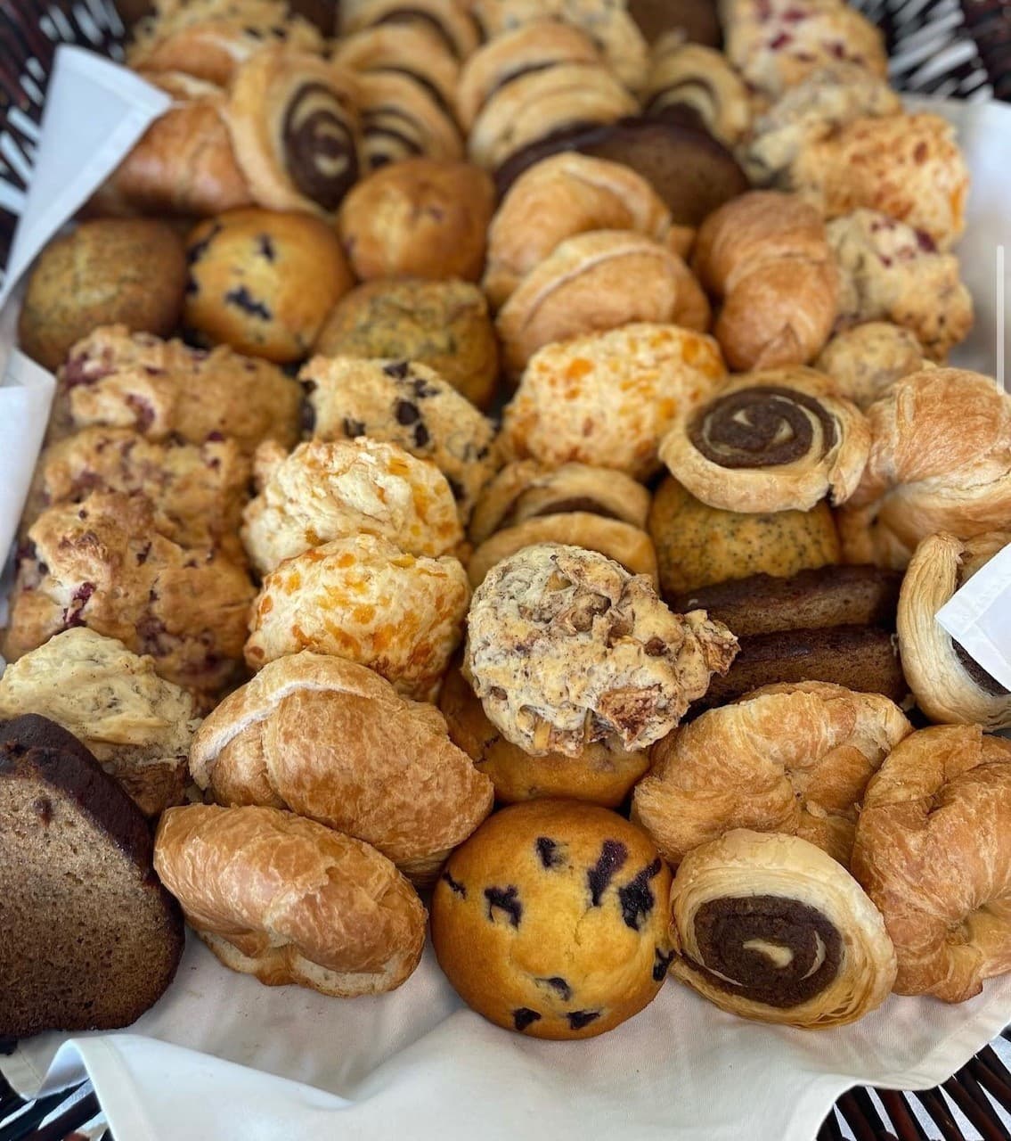 Assorted gourmet pastries arranged for catering event in Vancouver, BC