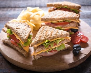 Deluxe sandwich and salad lunch box by Canuel Caterers