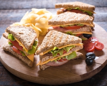  Deluxe sandwich and salad lunch box by Canuel Caterers